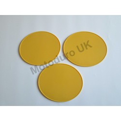 Race Plate Ovals Injection Molded (Yellow) Set x3