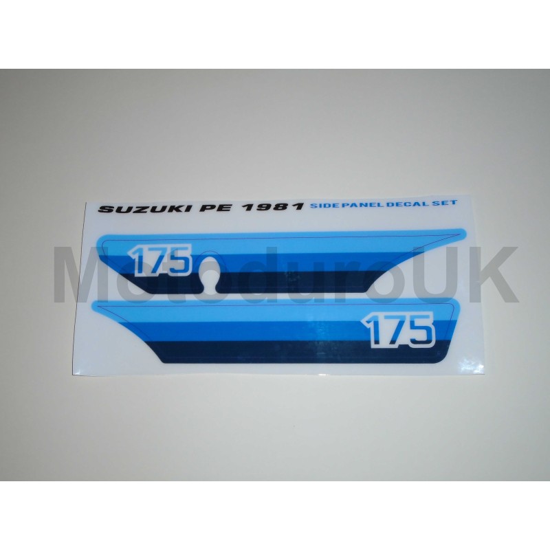 Sidepanel Decals Suzuki PE175X 1981