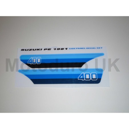 Side Panel Decals Suzuki PE400X 1981