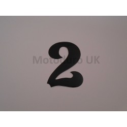 Vintage Race Plate Number 2 Retro - Black