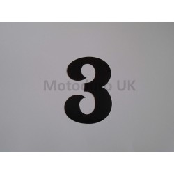 Vintage Race Plate Number 3 Retro - Black