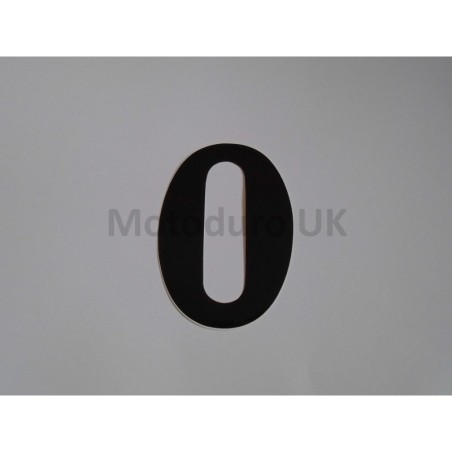 Vintage Race Plate Number 0 Retro - Black